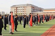 开大附中举行“严肃考风考纪 迎战期末”主题升旗仪式